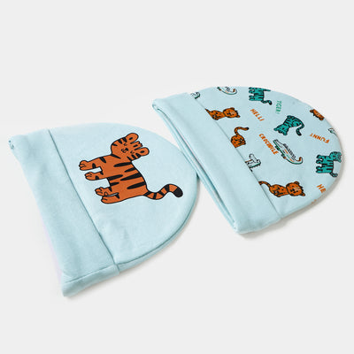 Cap 2PCs Little Tiger | Aqua Blue