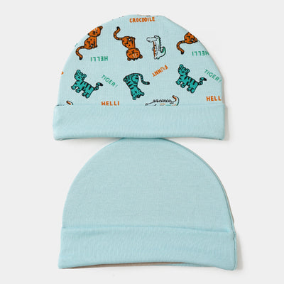 Cap 2PCs Little Tiger | Aqua Blue