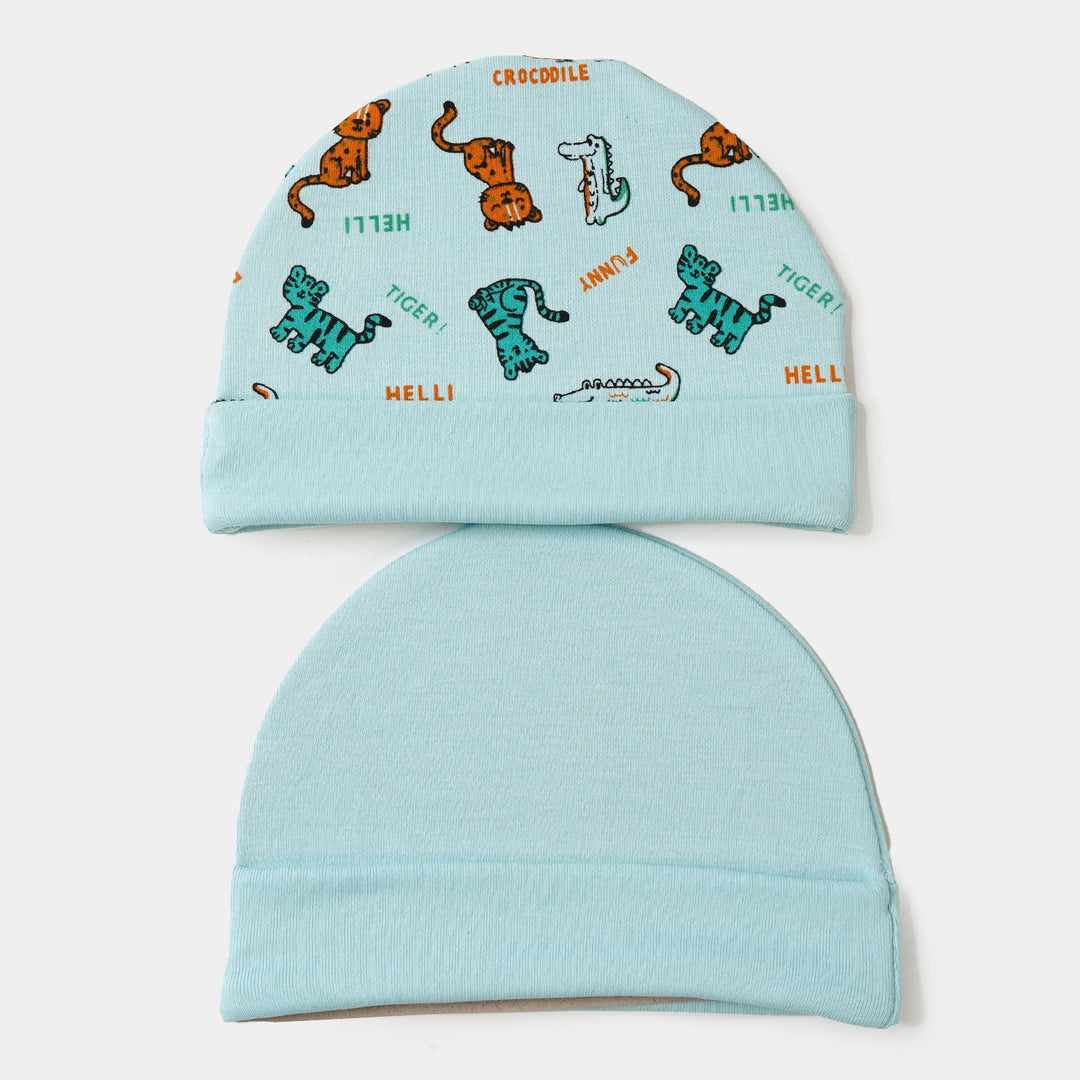 Cap 2PCs Little Tiger | Aqua Blue