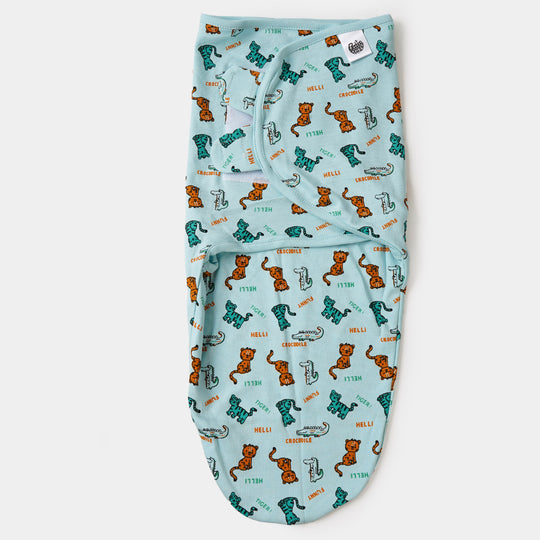 Swaddle Little Tiger | Aqua Blue