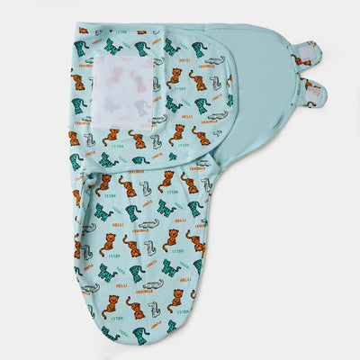 Swaddle Little Tiger | Aqua Blue