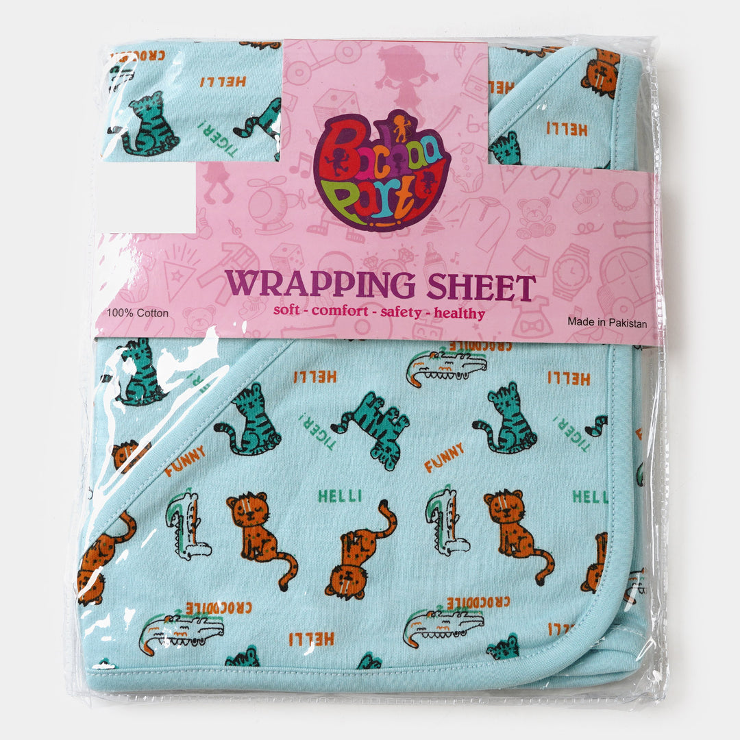 Wrapping Sheet Little Tiger | Aqua Blue