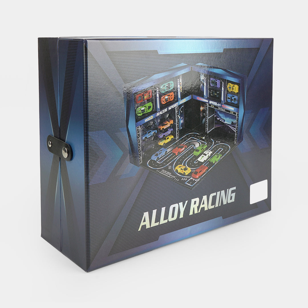 Alloy Racing Car Portable Folding Playset