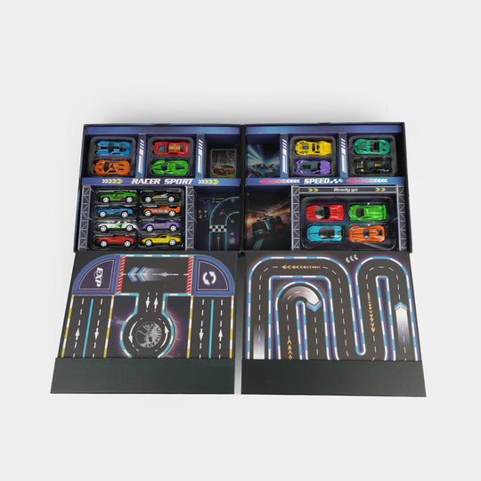 Alloy Racing Car Portable Folding Playset