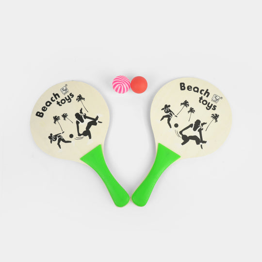 Wooden Beach & Garden Paddleball Set