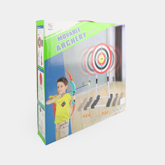 Movable Archery Target & Bow Set