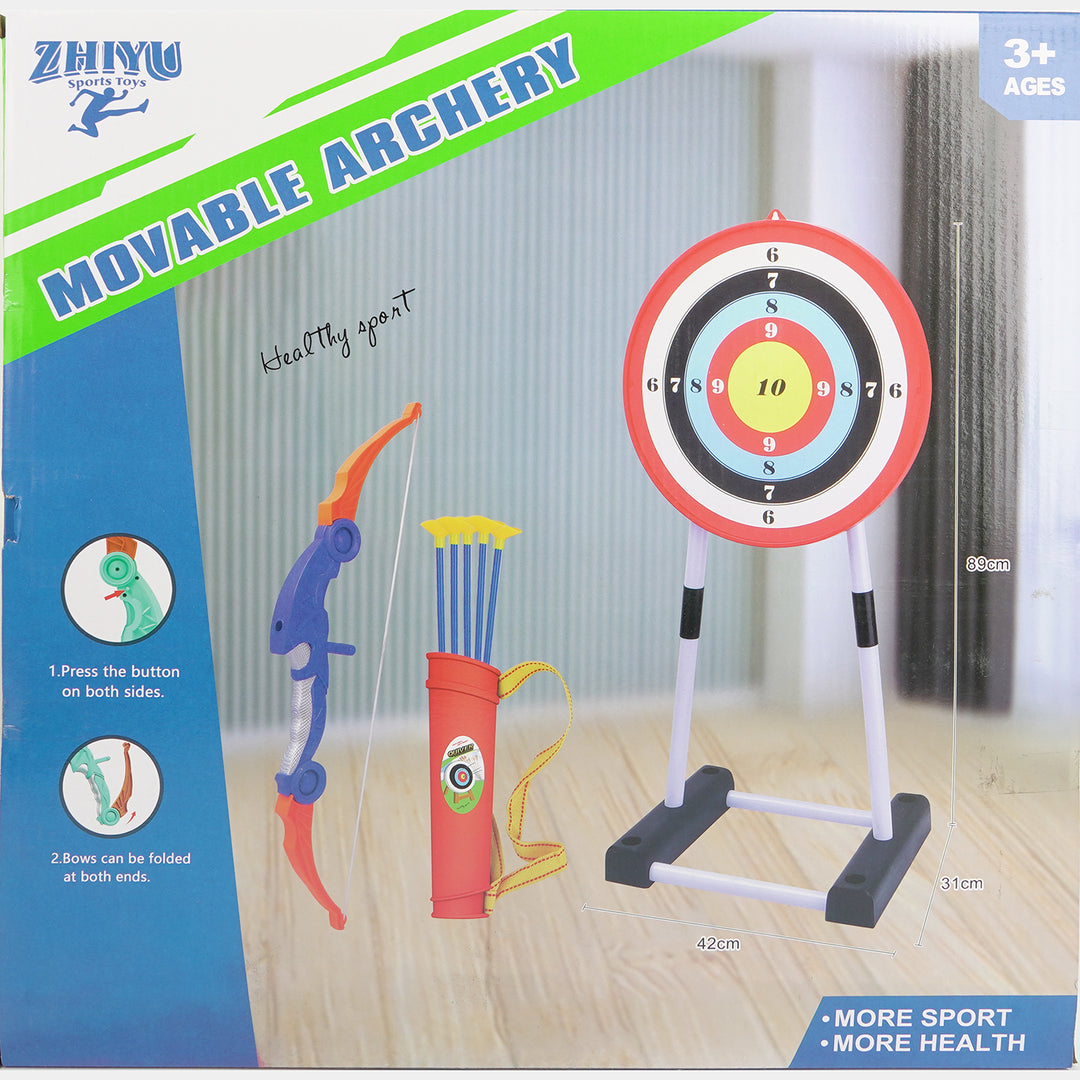 Movable Archery Target & Bow Set