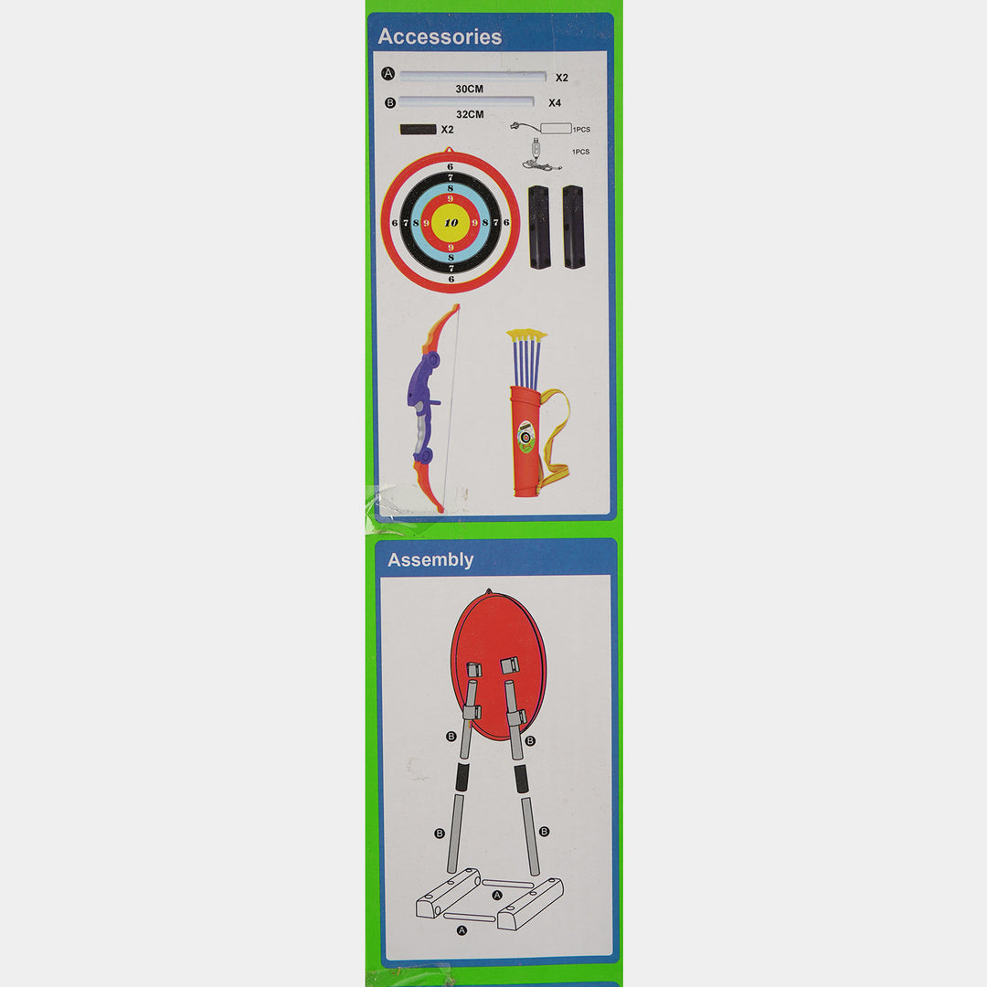 Movable Archery Target & Bow Set