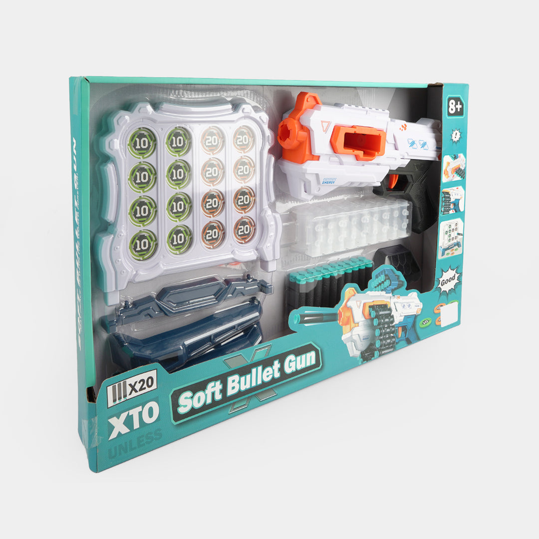 Soft Bullet Dart Blaster Set with Target Grid