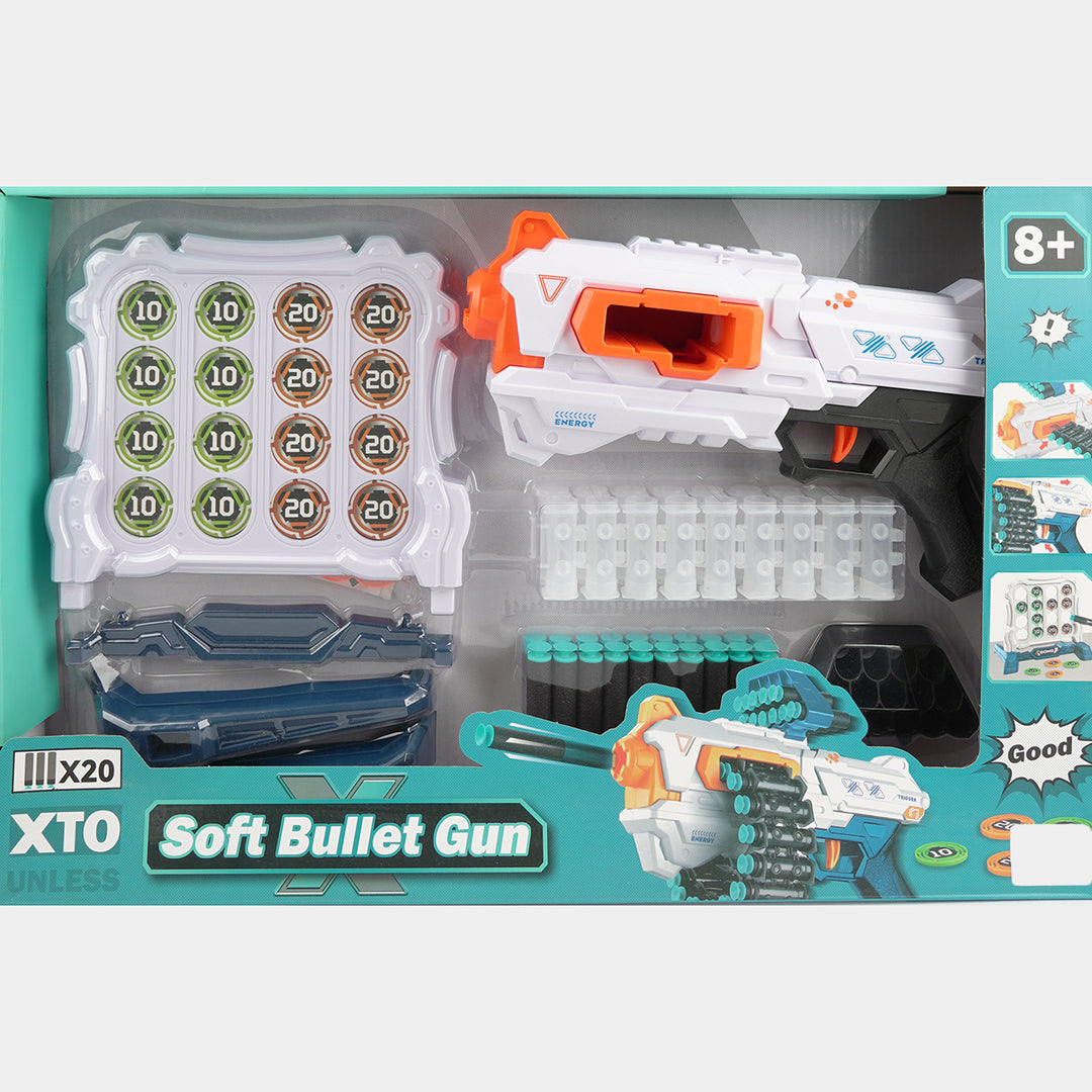 Soft Bullet Dart Blaster Set with Target Grid