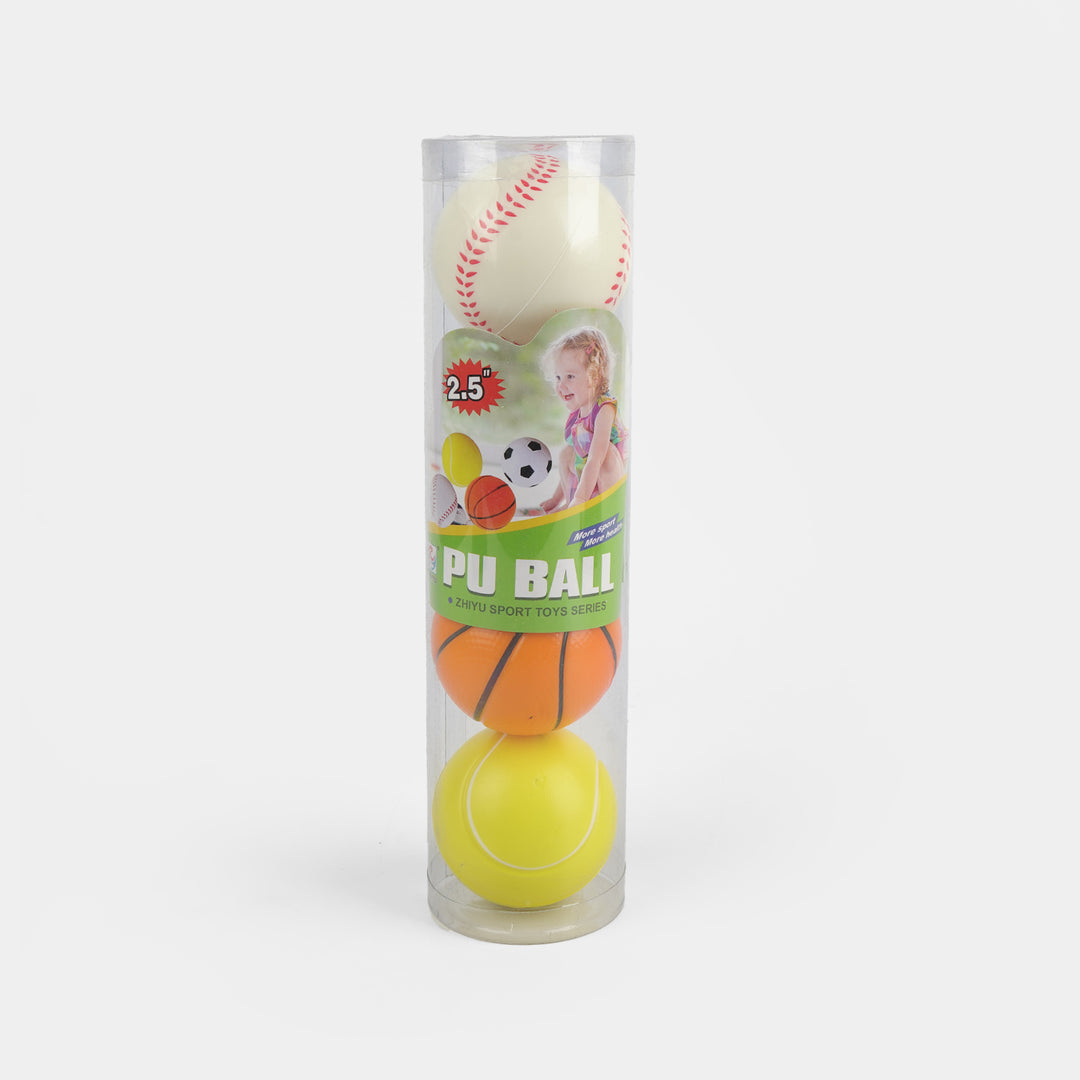 Mini PU Foam Sports Balls Set (4-Pack)
