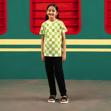 Girls Roshan Pakistan T-Shirt – Green & White