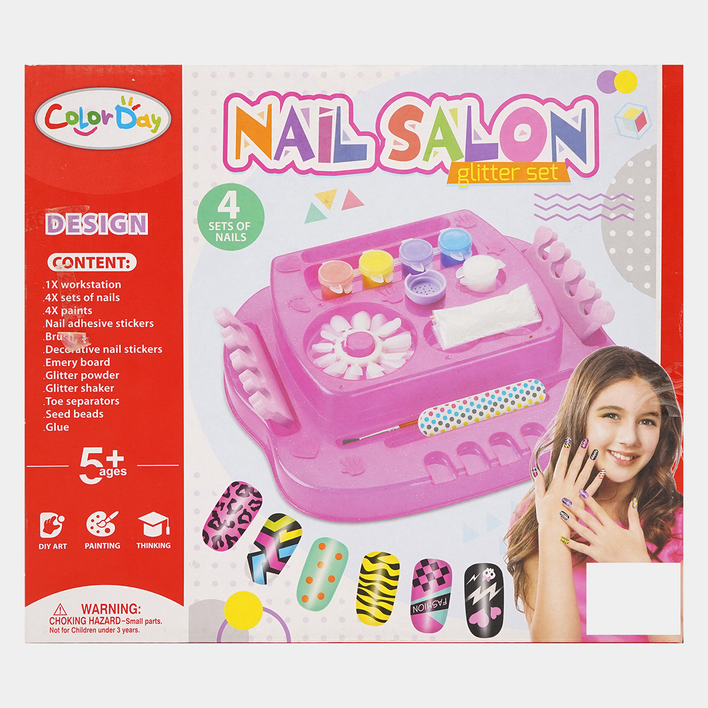 Nail Salon Glitter Nail Art Set Toy