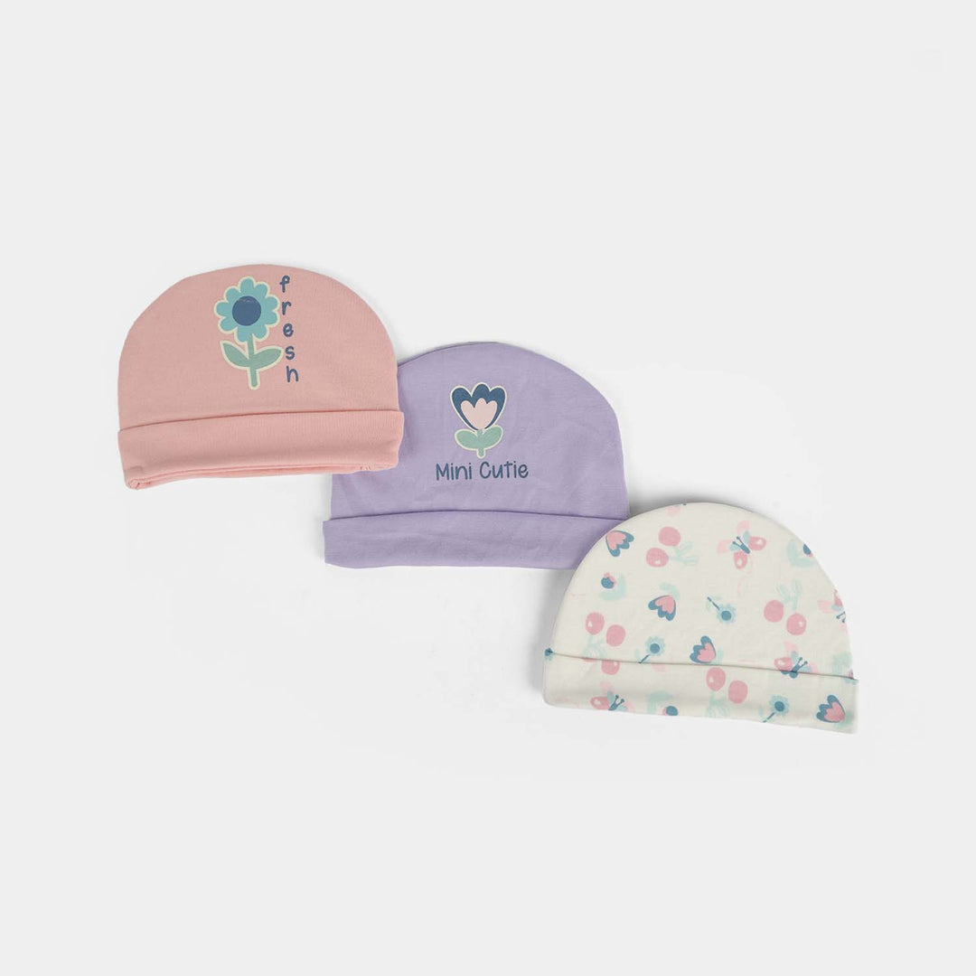 Infant Unisex Cotton Interlock Cotton Interlock Cap PK Of 3