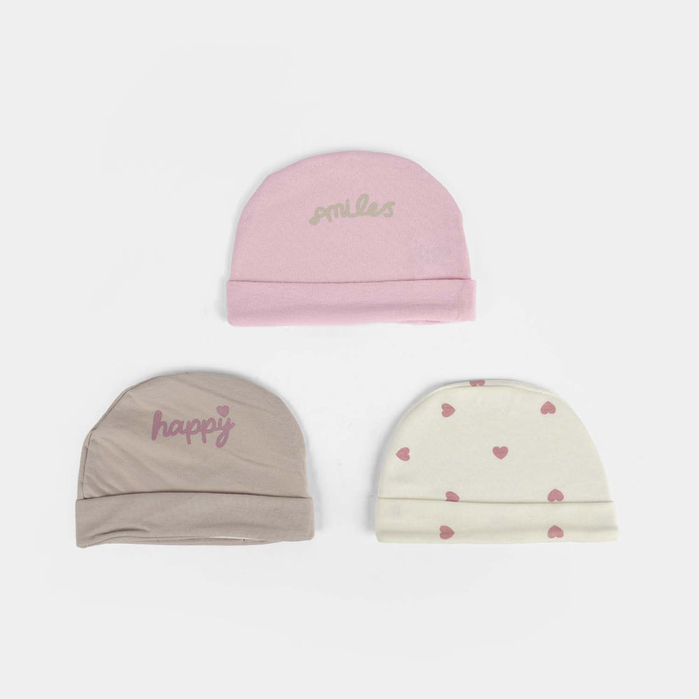 Infant Unisex Cotton Interlock Cotton Interlock Cap PK Of 3