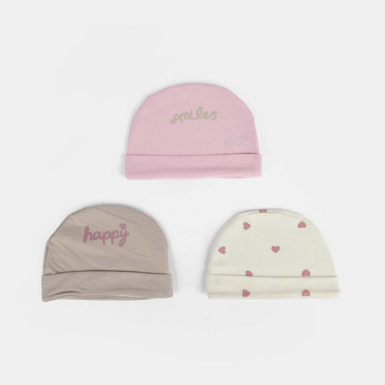 Infant Unisex Cotton Interlock Cotton Interlock Cap PK Of 3