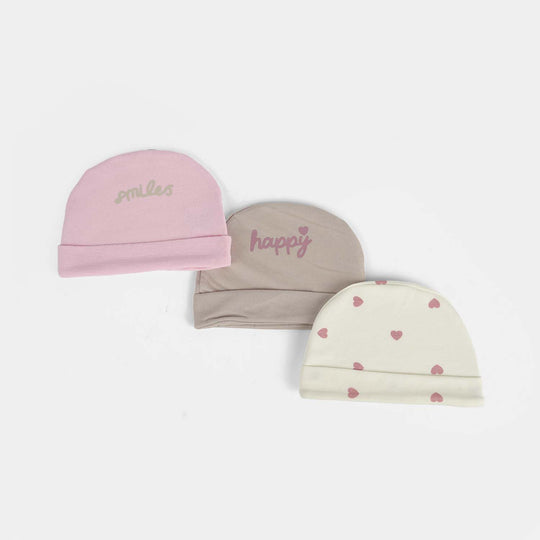 Infant Unisex Cotton Interlock Cotton Interlock Cap PK Of 3