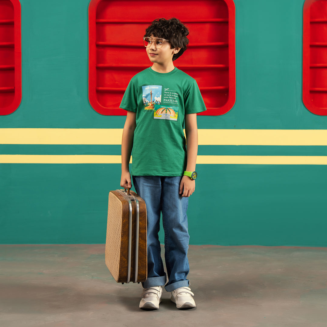 Boys Polyester Cotton Blended T-Shirt One Green Revolution