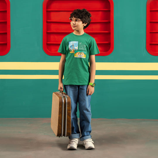 Boys Polyester Cotton Blended T-Shirt One Green Revolution