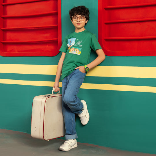 Boys Polyester Cotton Blended T-Shirt One Green Revolution