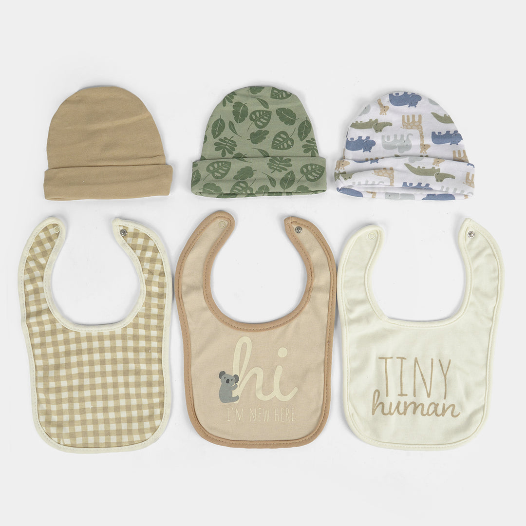 Baby Bib & Cap Pack of 6