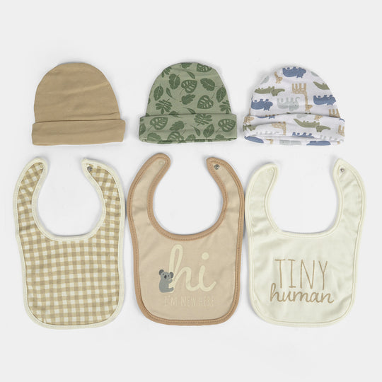 Baby Bib & Cap Pack of 6