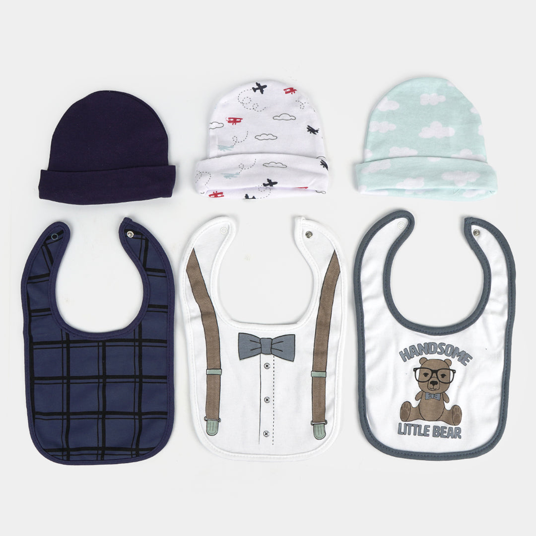 Baby Bib & Cap Pack of 6