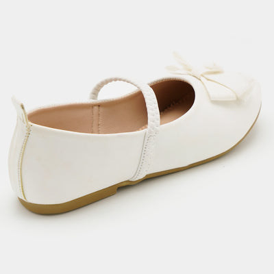 Girls Pumps 1252-White