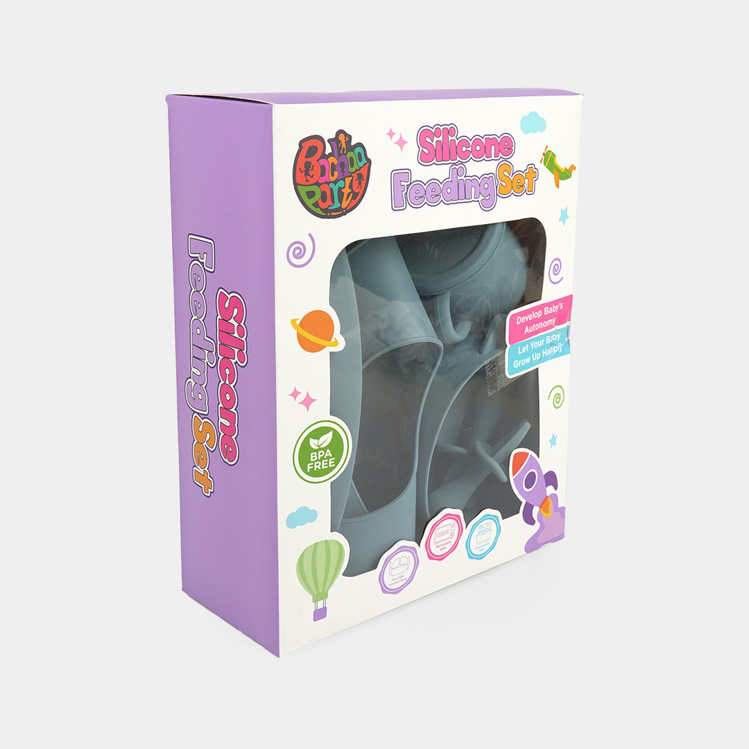 Soft Silicone Baby First Stage Self-Feeding Set