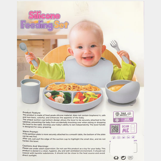 Soft Silicone Baby First Stage Self-Feeding Set