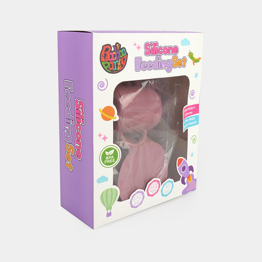 Soft Silicone Baby First Stage Self-Feeding Set