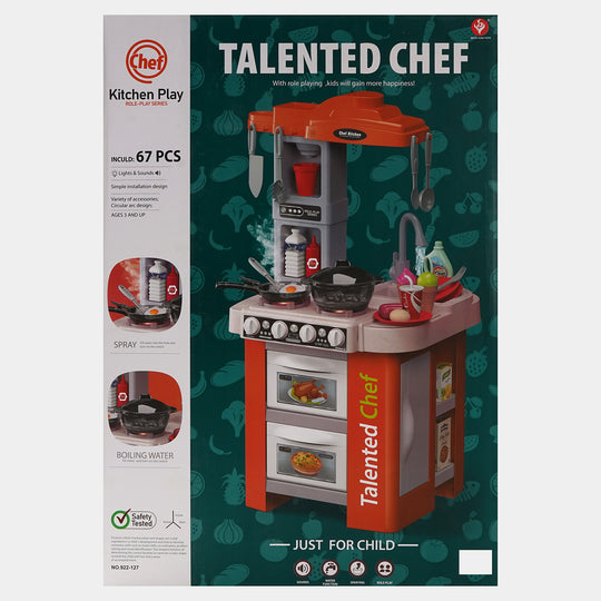 Talented Large Chef Kitchen Set Toy | 67PCs