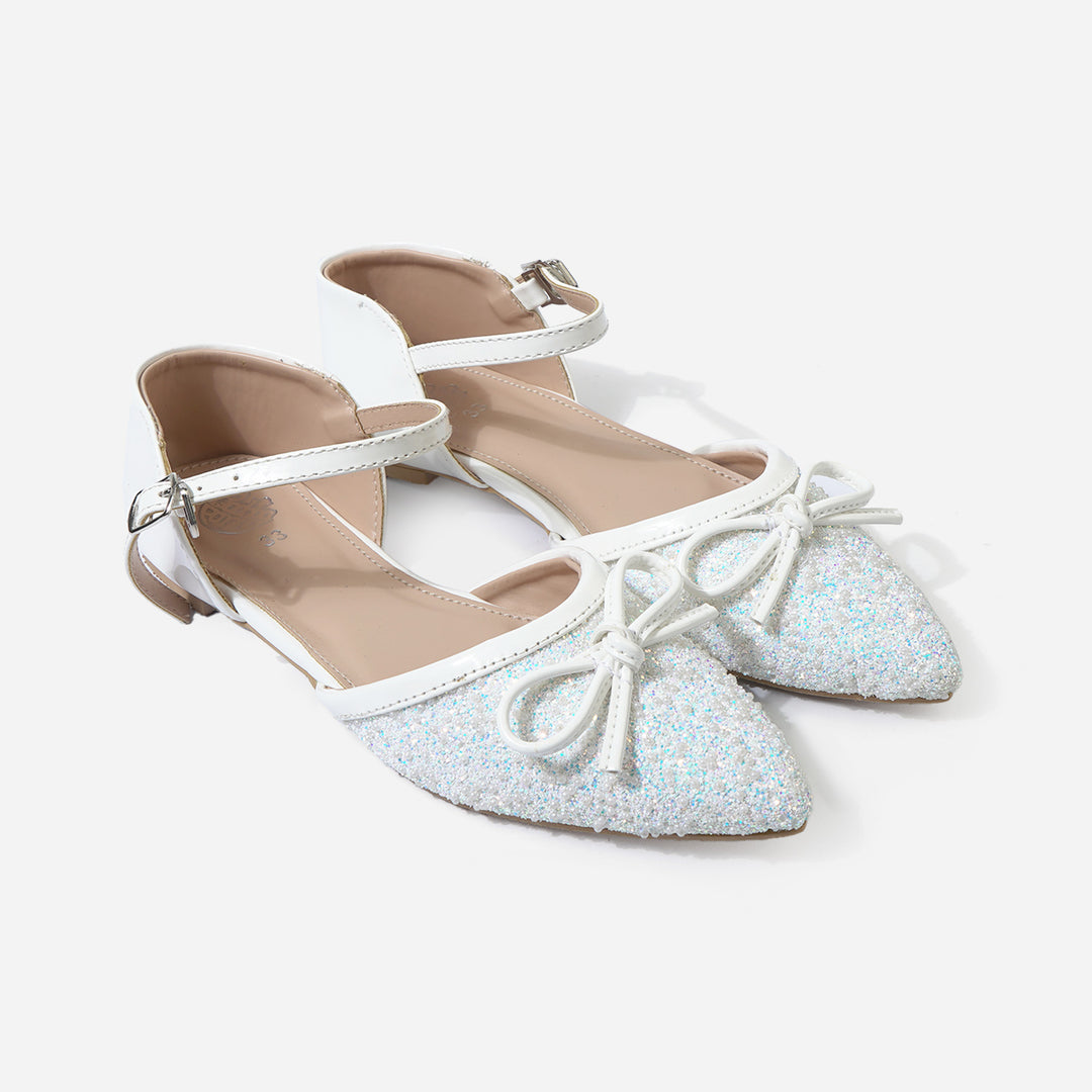 Girls Sling Back MS-04-White