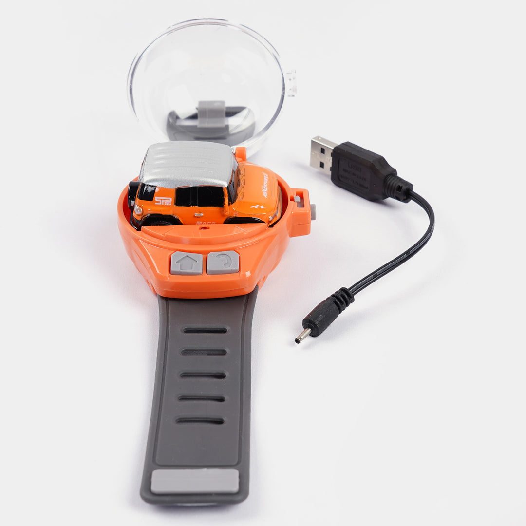 Mini Watch Remote Control Car - Orange