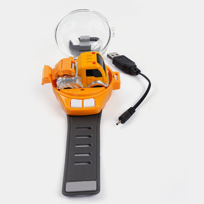 Mini Watch Remote Control Car - Yellow