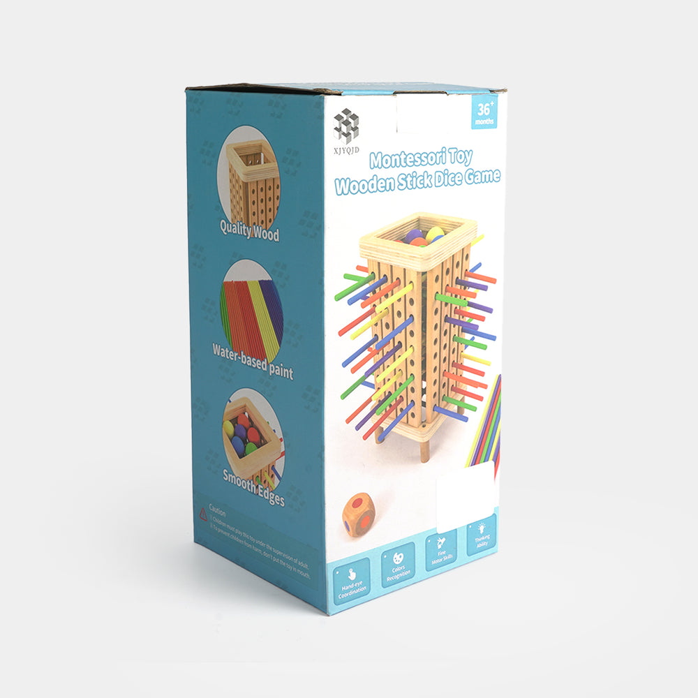 Wooden Kerplunk-Style Falling Wooden Balls Game
