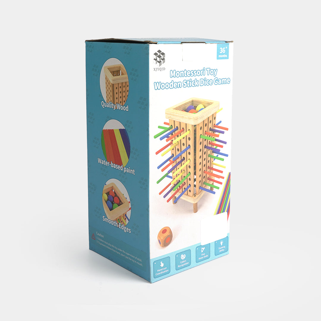 Wooden Kerplunk-Style Falling Wooden Balls Game