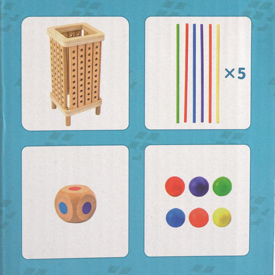 Wooden Kerplunk-Style Falling Wooden Balls Game