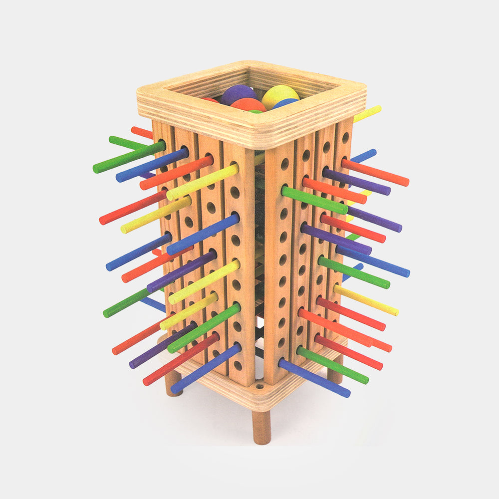 Wooden Kerplunk-Style Falling Wooden Balls Game