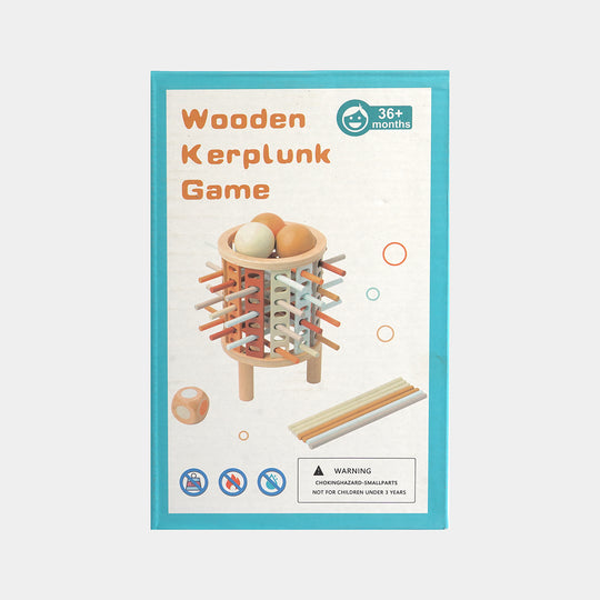 Wooden Kerplunk-Style Falling Wooden Balls Game