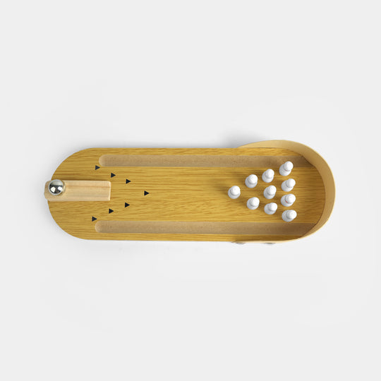 Wooden Tabletop Bowling Game – Mini Desktop Bowling Set