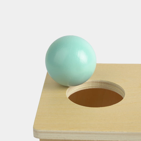 Educational Ball Drop Toy Wooden Object Permanence Box