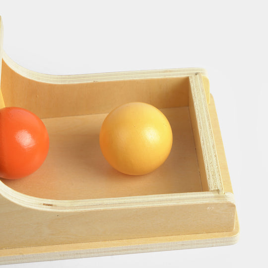Educational Ball Drop Toy Wooden Object Permanence Box
