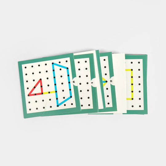 Educational Wooden Geoboard Pattern & Shape Matrix Set