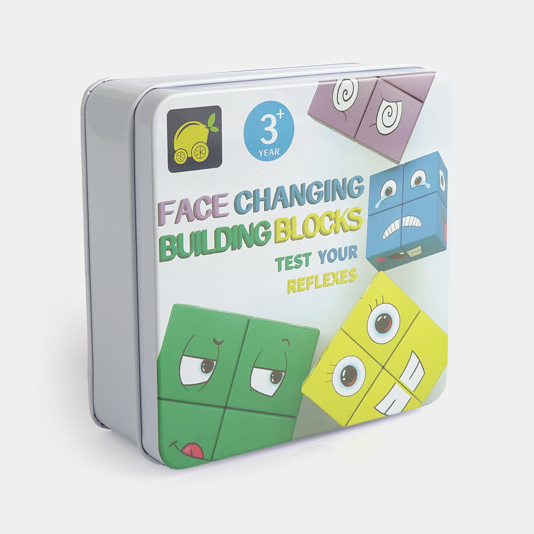 Face Changing Wooden Building Blocks Game for Kids