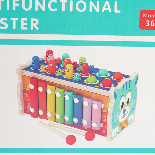 Montessori Multifunctional Wooden Xylophone & Pound Toy