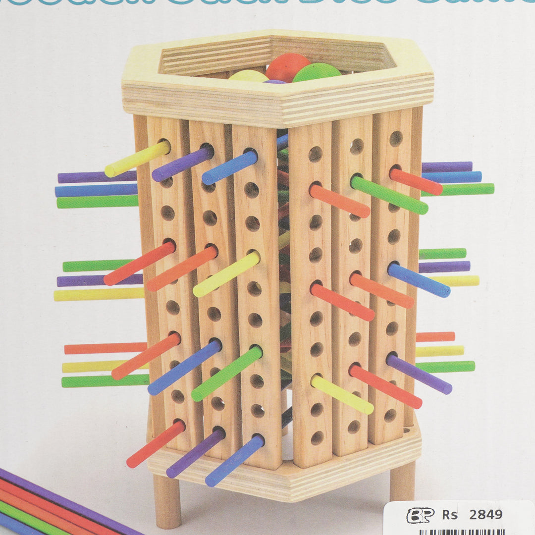 Wooden Kerplunk-Style Falling Wooden Balls Game
