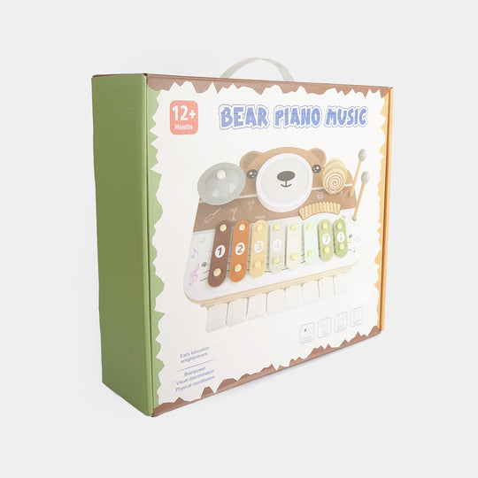 Early Learning Wooden Bear Piano Music Board