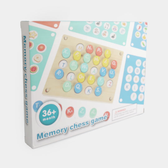 Educational Wooden Alphabet Memory Matching Game for Kids