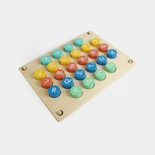 Educational Wooden Alphabet Memory Matching Game for Kids